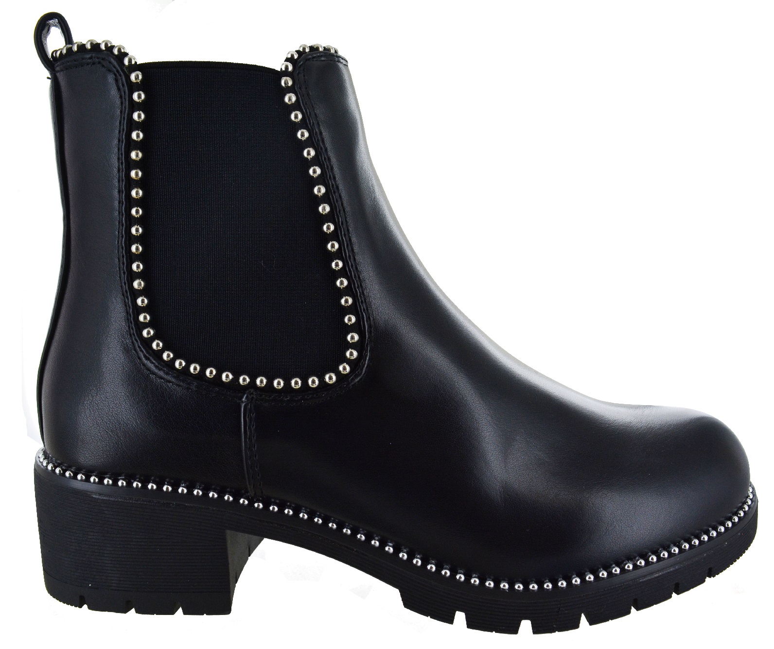 studded chunky chelsea boots